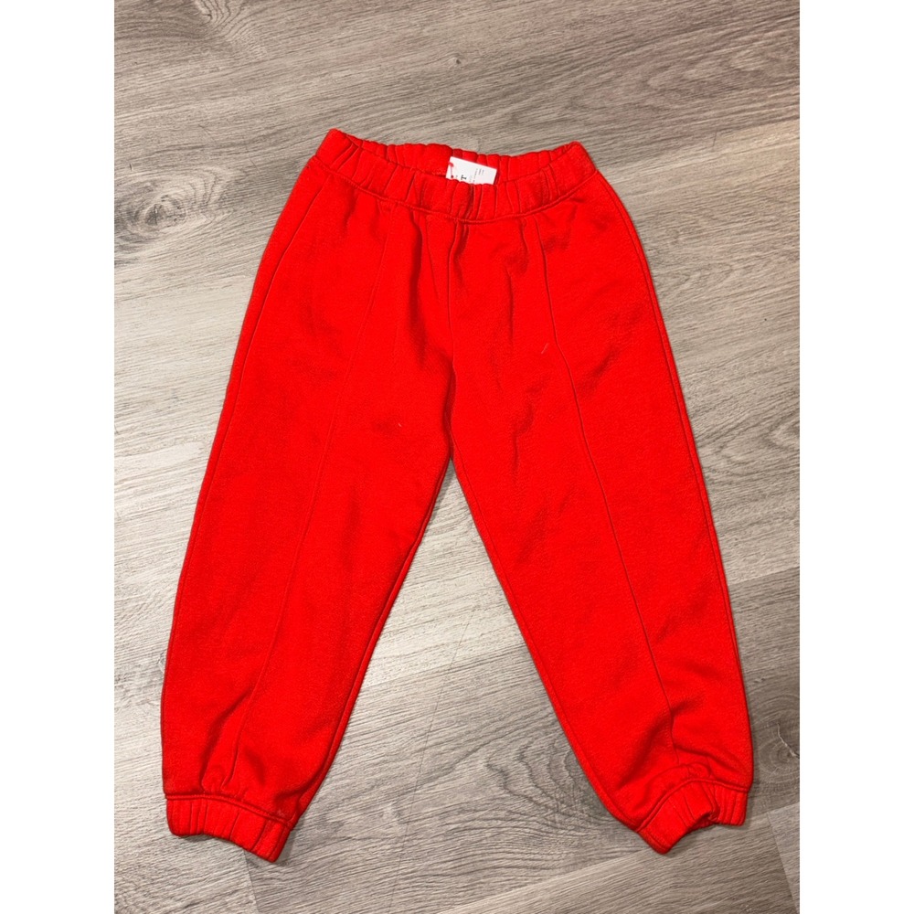 Cat & Jack Kids Red Pintuck Fleece Jogger Sweatpants Size 4T - Picture 1 of 3